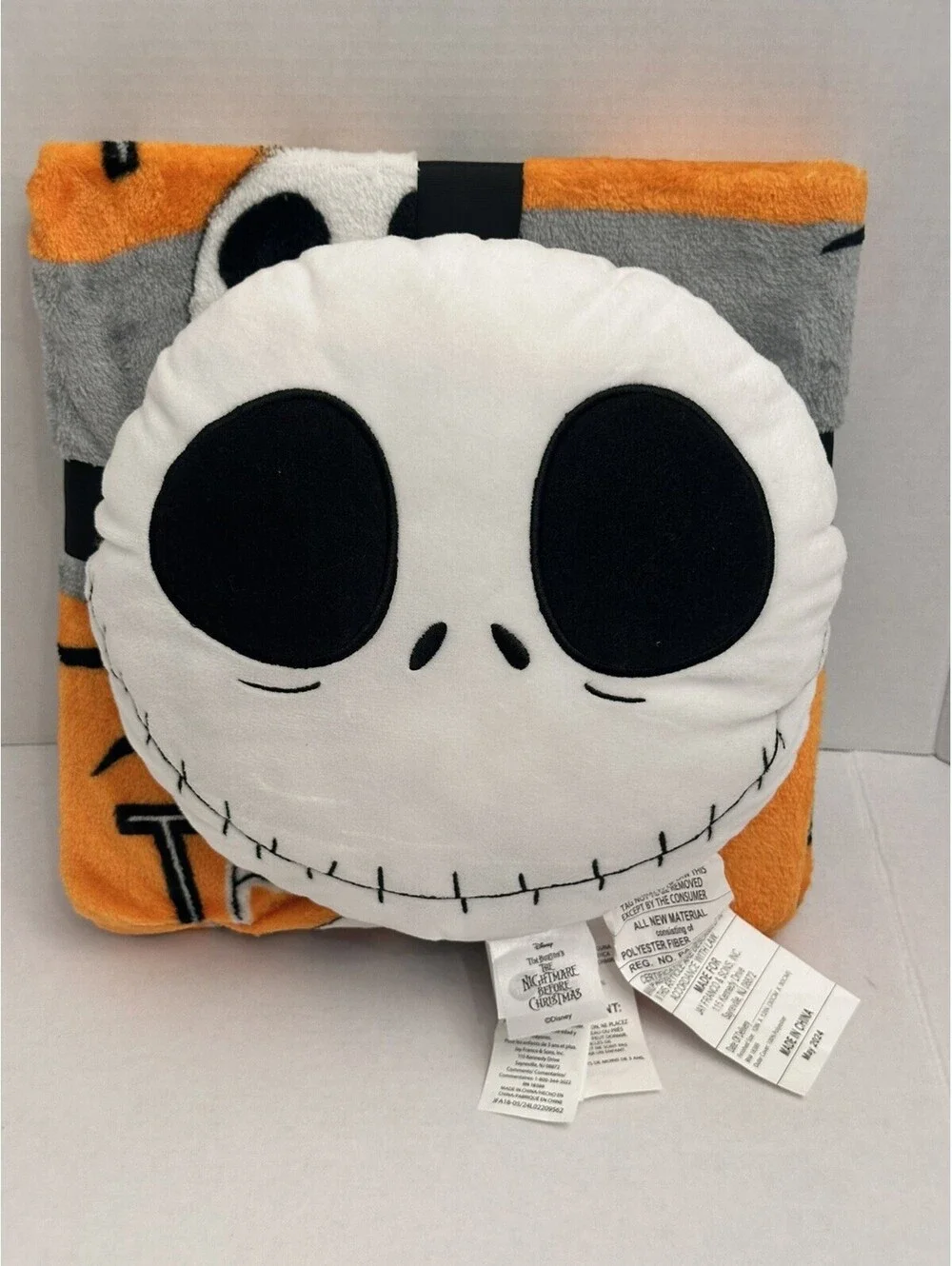 Disney Nightmare Before Christmas Jack Pillow & Travel Blanket Set  Nogginz New